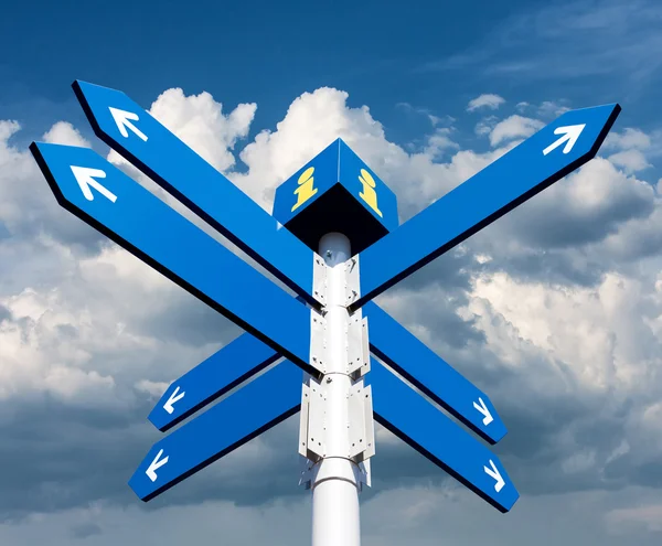 Blank directional road signs — Stock Photo, Image