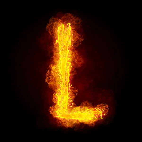 Fiery Font — Stock Photo, Image