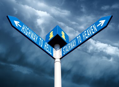 Cennet ve cehennem yol işaretleri