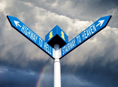 Cennet ve cehennem yol işaretleri