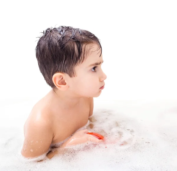 Boy in the bathroom — Stock Photo, Image