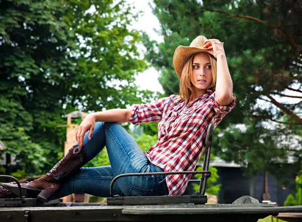 Sexy cowgirl. — Stockfoto