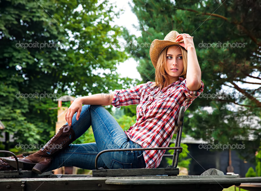 Sexy cowgirl. — Stock Photo © palinchak #29274735