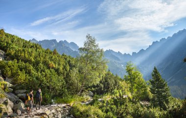 dağ yolu yüksek tatra Dağları'nda turistlere