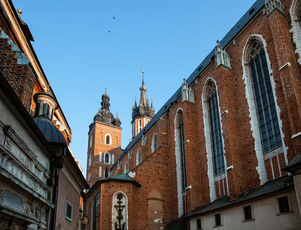 Historické domy v Krakově — Stock fotografie