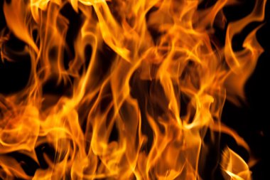 Ateş siyah üzerine ateş