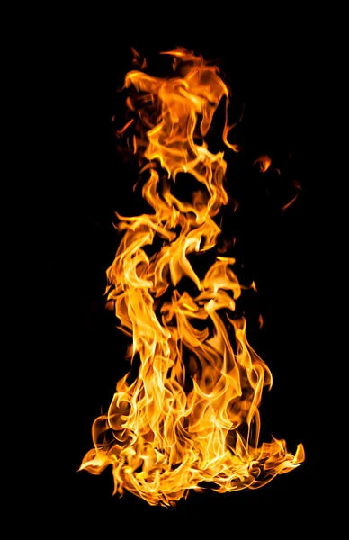 Ateş siyah üzerine ateş — Stok fotoğraf