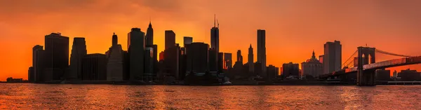 Silhouettes of Manhattan. — Stock Photo, Image