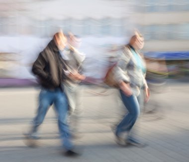 arka sokak sahne ile kasıtlı Hareket Bulanıklığı.