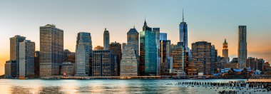 New York City skyline panorama clipart