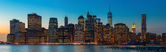 Картина, постер, плакат, фотообои "evening new york city skyline panorama", артикул 34971509