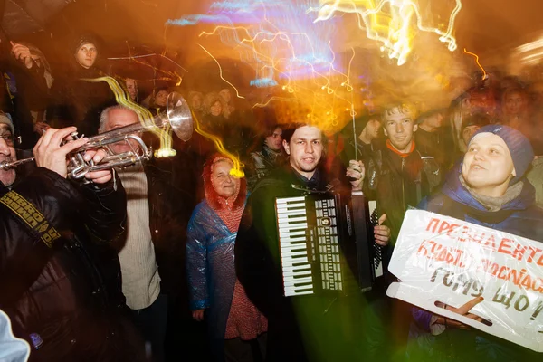 Kyjev, Ukrajina - 22. listopadu: lidé protest na majdan nezalezhno — Stock fotografie