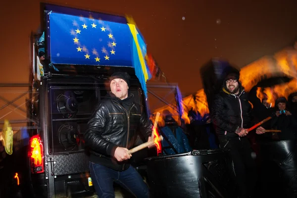 Kiev, Ukrayna - 22 Kasım: insanlar maidan nezalezhno protesto — Stok fotoğraf