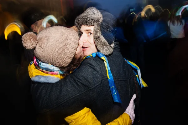 KIEV, UKRAINE - NOVEMBER 22: People protest at Maidan Nezalezhno — Stock Photo, Image