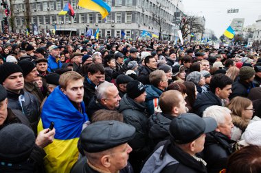 Kiev, Ukrayna - 1 Aralık: Pro-Avrupa protesto Kiev