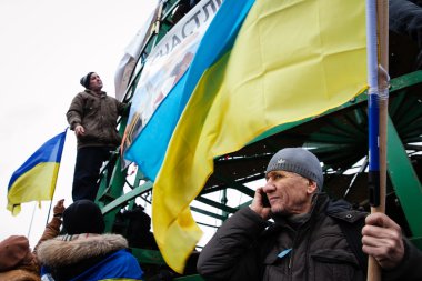 Kiev, Ukrayna - 1 Aralık: Pro-Avrupa protesto Kiev