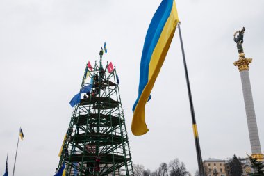 Kiev, Ukrayna - 1 Aralık: Pro-Avrupa protesto Kiev