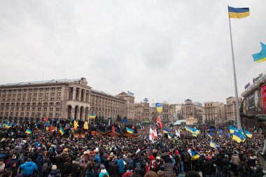 Kiev, Ukrayna - 1 Aralık: Pro-Avrupa protesto Kiev