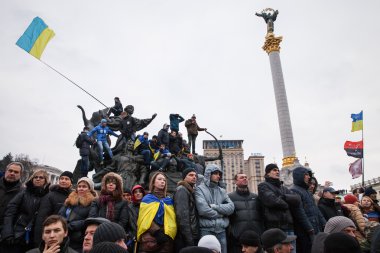 Kiev, Ukrayna - 1 Aralık: Pro-Avrupa protesto Kiev