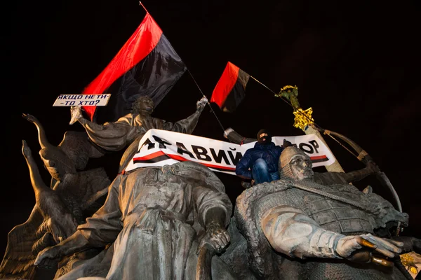 KIEV, UKRAINE - NOVEMBER 29: Pro-Europe protest in Kiev — Stock Photo, Image