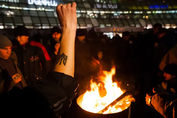 Kyjev, Ukrajina - 29. listopadu: pro Evropa protestu v Kyjevě — Stock fotografie