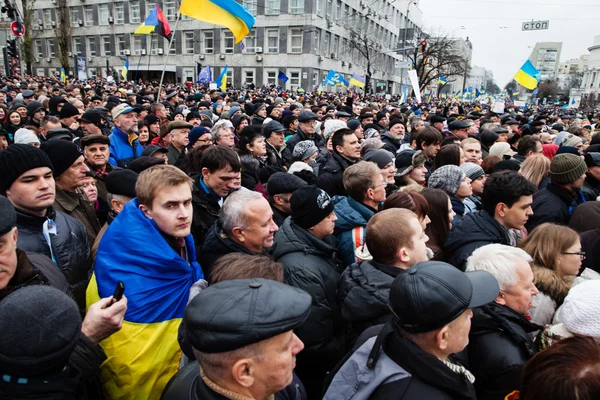KIEV, UCRÂNIA - 1 DE DEZEMBRO: Protesto pró-Europa em Kiev — Fotografia de Stock