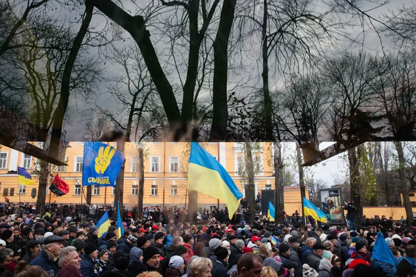 Kiev, Ukraina - 1 December: För Europa protest i Kiev — Stockfoto