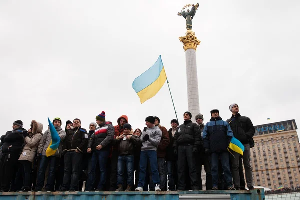 KIEV, UCRÂNIA - 1 DE DEZEMBRO: Protesto pró-Europa em Kiev — Fotografia de Stock