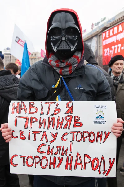 KIEV, UKRAINE - DECEMBER 1: Pro-Europe protest in Kiev — Stock Photo, Image