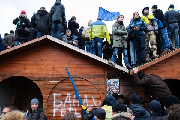 Kyjev, Ukrajina - 1. prosince: Proevropské protestu v Kyjevě — Stock fotografie
