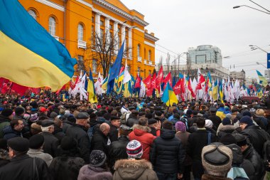 Kiev, Ukrayna - 1 Aralık: Pro-Avrupa protesto Kiev