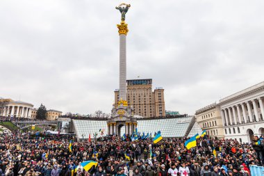 Kiev, Ukrayna - 1 Aralık: Pro-Avrupa protesto Kiev