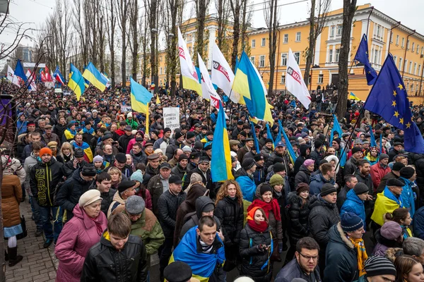 KIEV, UCRÂNIA - 1 DE DEZEMBRO: Protesto pró-Europa em Kiev — Fotografia de Stock