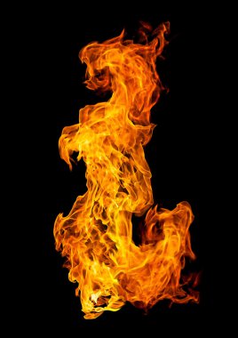 fire flames on black clipart