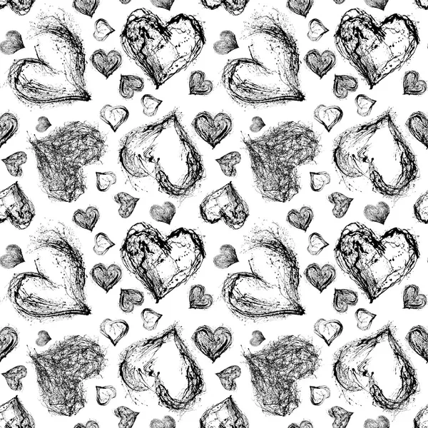 Abstraktní valentine srdce bezešvé pattern — Stock fotografie