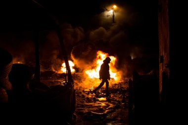 kitle hükümet karşıtı protestolar Kiev, Ukrayna.