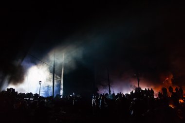 Kiev, Ukrayna - ö. 24 Ocak 2014: kitle hükümet karşıtı protesto