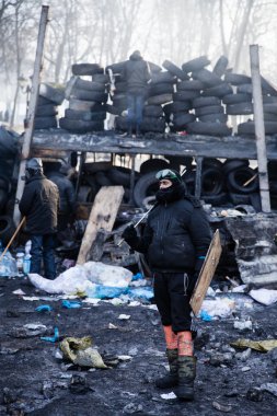 Kiev, Ukrayna - ö. 26 Ocak 2014: kitle hükümet karşıtı protesto
