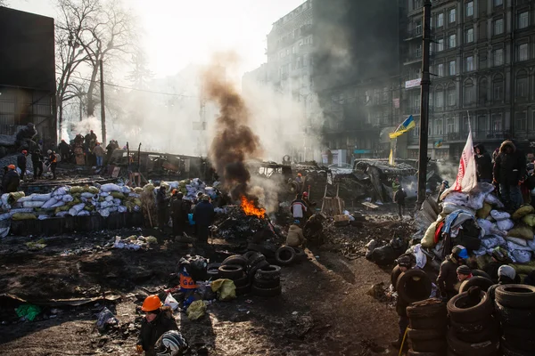 KIEV, UCRANIA - 26 de enero de 2014: Protestas masivas contra el gobierno — Foto de Stock