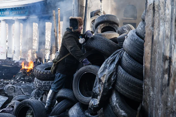 Kiev, Ukraina - 26 stycznia 2014: masa antyrządowych protestów — Zdjęcie stockowe