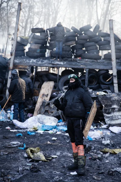 Kiev, Ukraina - 26 stycznia 2014: masa antyrządowych protestów — Zdjęcie stockowe