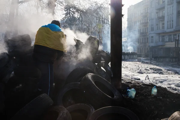 Kyjev, Ukrajina - 26 ledna 2014: masové protivládní protesty — Stock fotografie