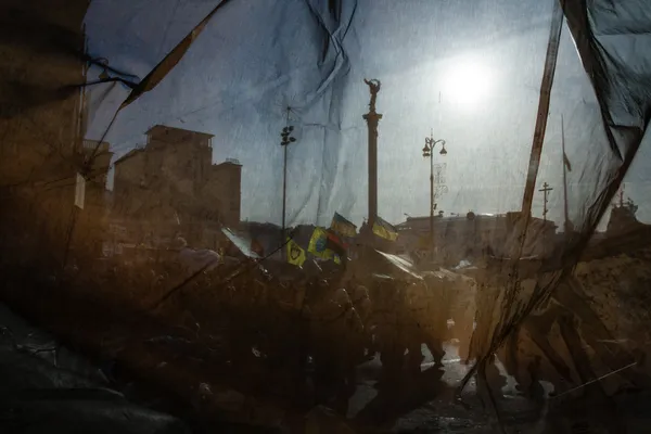 Kiev, Ukraina - 26 stycznia 2014: masa antyrządowych protestów — Zdjęcie stockowe