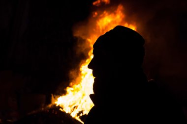 Kiev, Ukrayna - ö. 26 Ocak 2014: euromaidan protestocular dinlenme ve