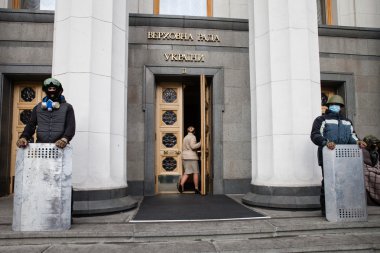 Kiev, Ukrayna - ö. 22 Şubat 2014: verkhovna rada Ukrayna