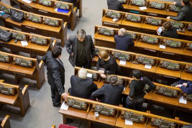 Kiev, Ukrayna - ö. 22 Şubat 2014: verkhovna rada Ukrayna.