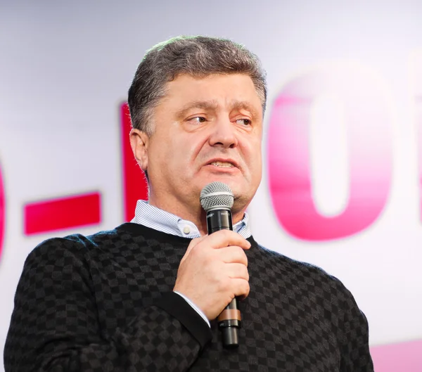 Candidato presidencial ucraniana Petro Poroshenko fala no elec — Fotografia de Stock