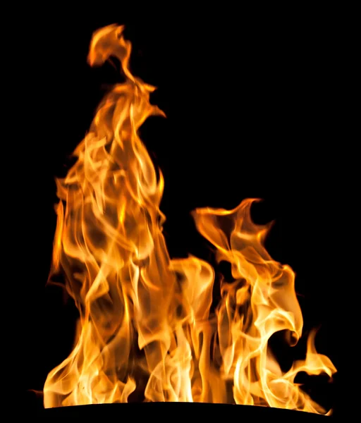 Ateş siyah üzerine ateş — Stok fotoğraf