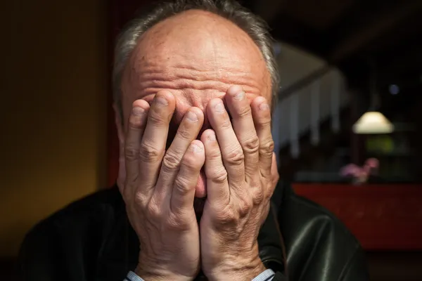 Depression. Elderly man — Stock Photo, Image