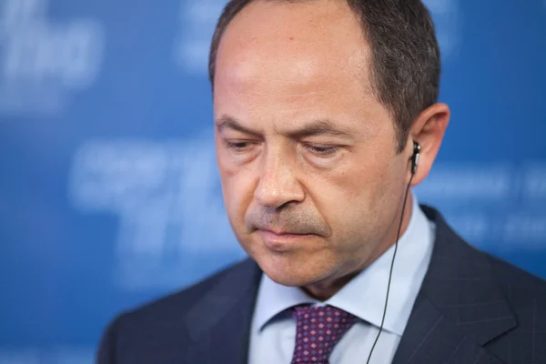 Sergey Tigipko at a press conference devoted to the presidential — Stock Photo, Image